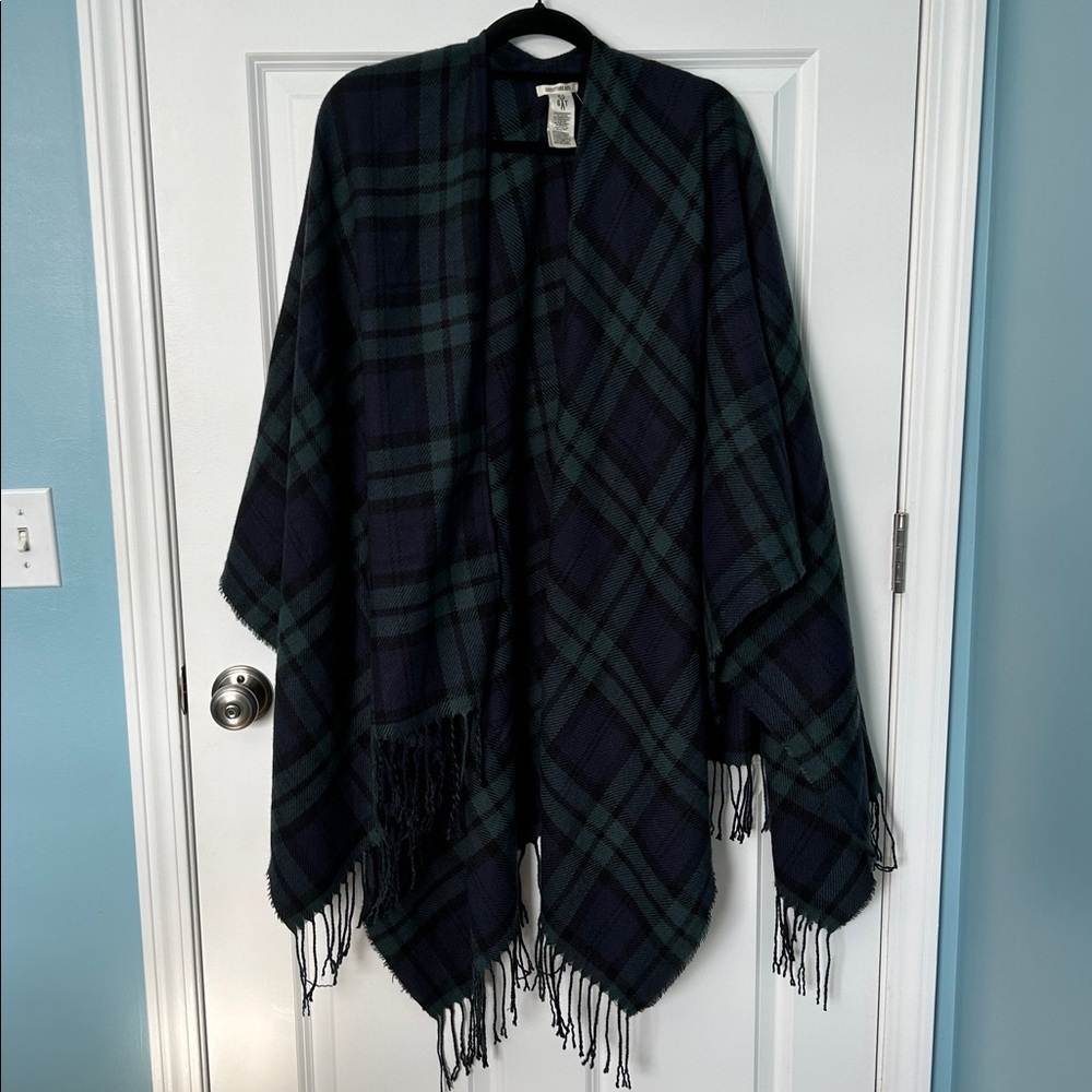 Goodthreads Fringe Ruanna Wrap Plaid | Plaid Fringe Wrap | Fringe Shawl